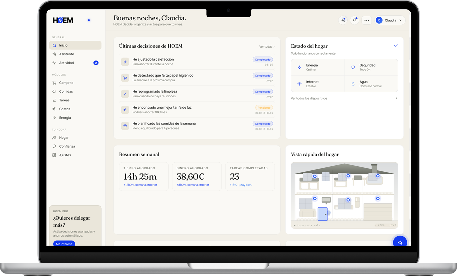 Dashboard principal
